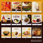 Pack 260 Artes editáveis restaurante - Photoshop psd - Imagem 3