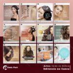 Pack 125 Artes editáveis no canva - Salão de Beleza +Stories - Imagem 8