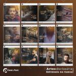 Pack 130 Artes editáveis no canva - Barbearia +Stories - Imagem 4