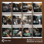 Pack 130 Artes editáveis no canva - Barbearia +Stories - Imagem 3