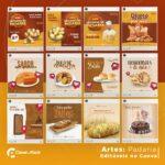 Pack 20 Artes editáveis no canva - Padaria +Stories - Imagem 2
