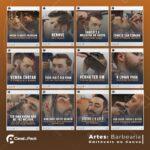 Pack 200 Artes editáveis no canva - Barbearia +Legendas - Imagem 2