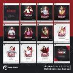 Pack 200 Artes editáveis no canva - Black Friday + Legendas - Imagem 3