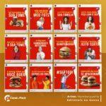 Pack 200 Artes editáveis no canva - Hamburgueria +Legendas - Imagem 11