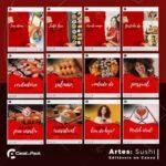 Pack 200 Artes editáveis no canva - Sushi +Legendas - Imagem 4