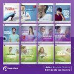 Pack 40 Artes editáveis no canva - Exames Clínicos +Stories - Imagem 2