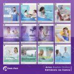 Pack 40 Artes editáveis no canva - Exames Clínicos +Stories - Imagem 3