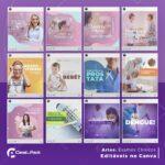 Pack 40 Artes editáveis no canva - Exames Clínicos +Stories - Imagem 4