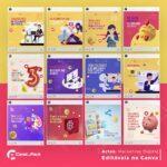Pack 40 Artes editáveis no canva - Marketing Digital +Stories - Imagem 3