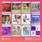 Pack 45 Artes editáveis no canva - Óticas +Stories - Imagem 2