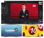 Pack 490 Materiais Vídeos Campanhas Política 1. 0 Editáveis After Effects - Imagem 5