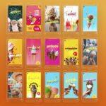 Pack 50 Artes editáveis no canva - Sorveteria +Stories - Imagem 6