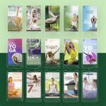 Pack 60 Artes editáveis no canva - Studio de Yoga +Stories - Imagem 8