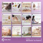 Pack 60 Artes editáveis no canva - Terapia Holística +Stories - Imagem 6