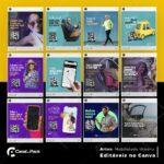 Pack 70 Artes editáveis no canva - Mobilidade Urbana +Stories - Imagem 2