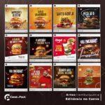Pack 75 Artes editáveis no canva - Hamburgueria +Stories - Imagem 3
