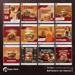 Pack 75 Artes editáveis no canva - Hamburgueria +Stories - Imagem 4