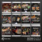 Pack 80 Artes editáveis no canva - Sushi +Stories - Imagem 9