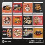 Pack 80 Artes editáveis no canva - Sushi +Stories - Imagem 3