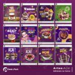 Pack 80 Artes editáveis no canva - Açaí +Stories - Imagem 9