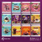 Pack 80 Artes editáveis no canva - Açaí +Stories - Imagem 4