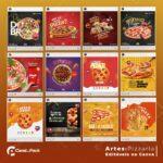 Pack 80 Artes editáveis no canva - Pizzaria +Stories - Imagem 9