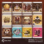 Pack 90 Artes editáveis no canva - Páscoa +Stories - Imagem 4