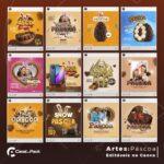 Pack 90 Artes editáveis no canva - Páscoa +Stories - Imagem 2