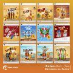 Pack 90 Artes editáveis no canva - Bebidas +Stories - Imagem 4