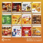 Pack 90 Artes editáveis no canva - Bebidas +Stories - Imagem 3