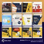 Pack 90 Artes editáveis no canva - Material de construção+Stories - Imagem 2