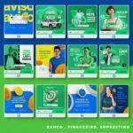 Pack 130 Artes editáveis banco, financeiro, emprestimo - Photoshop psd - Imagem 2