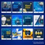 Pack 75 Artes editáveis eletricista - Photoshop psd - Imagem 5