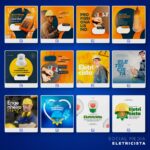 Pack 75 Artes editáveis eletricista - Photoshop psd - Imagem 4