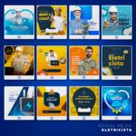 Pack 75 Artes editáveis eletricista - Photoshop psd - Imagem 2