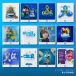 Pack 100 Artes editáveis autismo - Photoshop psd - Imagem 7