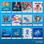 Pack 100 Artes editáveis autismo - Photoshop psd - Imagem 5