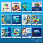 Pack 100 Artes editáveis autismo - Photoshop psd - Imagem 3