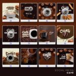 Pack 150 Artes editáveis café , cafeteria - Photoshop psd - Imagem 7
