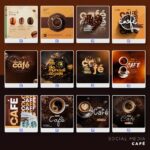 Pack 150 Artes editáveis café , cafeteria - Photoshop psd - Imagem 4