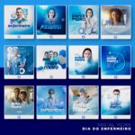 Pack 50 Artes editáveis  Dia do enfermeiro - Photoshop psd - Imagem 4