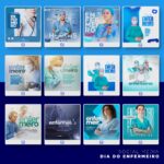 Pack 50 Artes editáveis  Dia do enfermeiro - Photoshop psd - Imagem 3