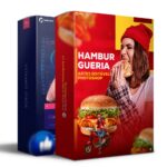 Pack 330 Artes editáveis hamburgueria 2.0 - Photoshop psd
