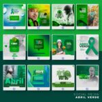 Pack 75 Artes editáveis - Abril verde Photoshop psd - Imagem 8