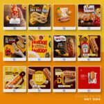 Pack 75 Artes editáveis hotdog  - Photoshop psd - Imagem 5