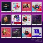 Pack 165 Artes editáveis - iptv 2.0 Photoshop psd - Imagem 8