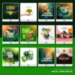 Pack 100 Artes editáveis - Dia do Meio ambiente Photoshop psd - Imagem 6