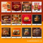 Pack 330 Artes editáveis hamburgueria 2.0 - Photoshop psd - Imagem 5