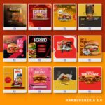 Pack 330 Artes editáveis hamburgueria 2.0 - Photoshop psd - Imagem 4