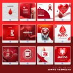 Pack 110 Artes editáveis - Junho Vermelho Photoshop PSD - Imagem 10